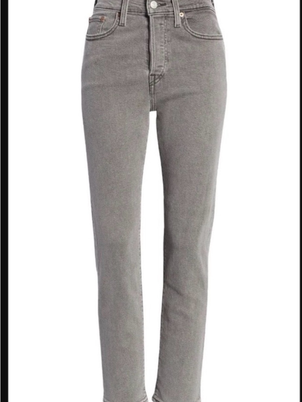 Levi's Wedgie Straight Leg Jeans - Gray